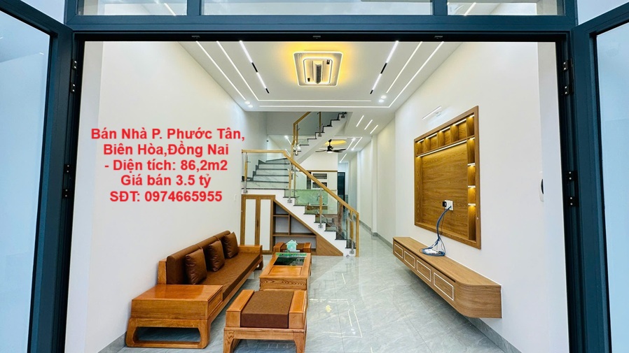 NHÀ ĐẸP -GIÁ TỐT Bán Nhà 4x22m 3 tầng 4 phòng ngủ full nội thất P. Phước Tân, Biên Hòa,Đồng Nai - Ảnh chính
